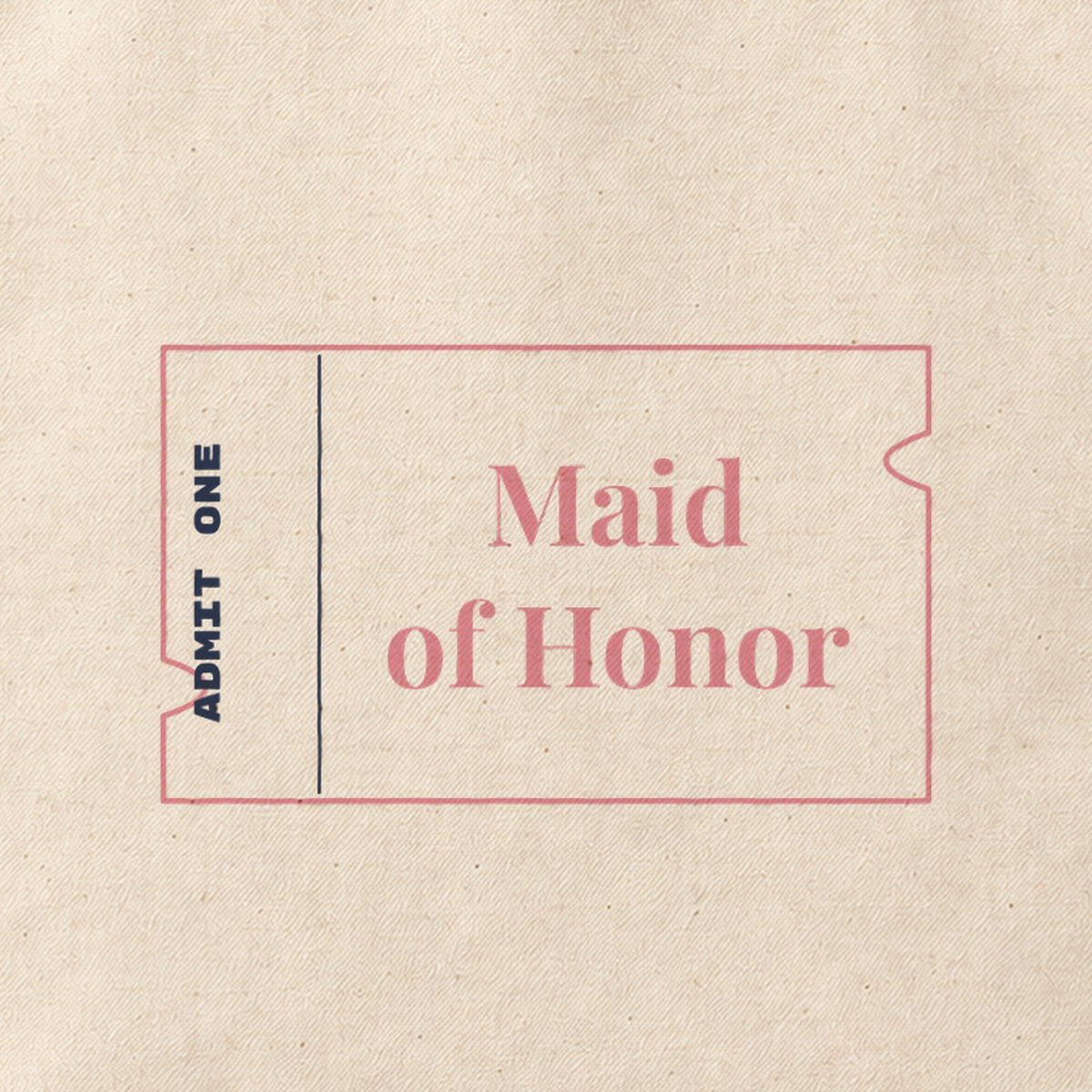 Close-up of the “Maid of Honor” print on cotton canvas.
