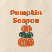 Close-up of the “Pumpkin Season” print on cotton canvas.